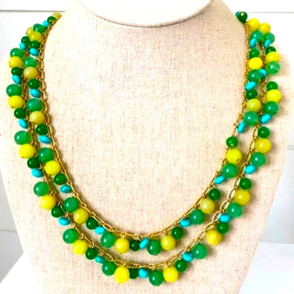 Stella & Dot | Retired Vintage Semi-precious Stone & Gold Coin Copa Neck… - Picture 11 of 16